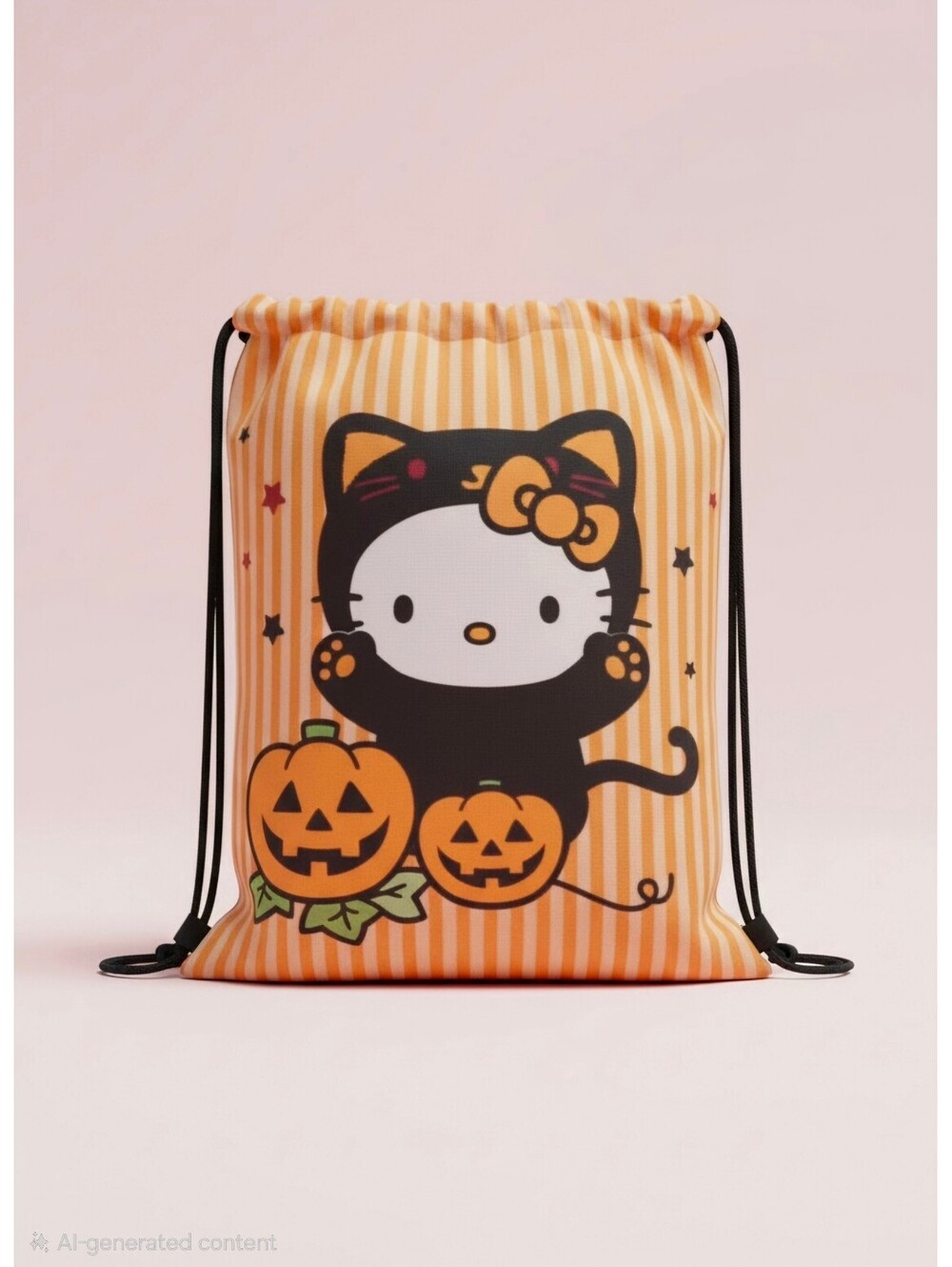 Hello Kitty Halloween drawstring bag